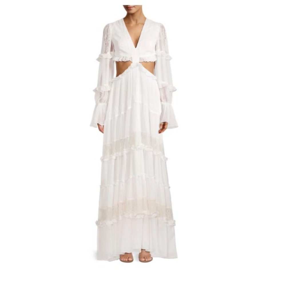 PatBO Lace-Trim Maxi Dress